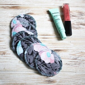 Reusable fabric face round pads / Washable makeup remover pads / Cotton face scrubbies / Make up wipes terry