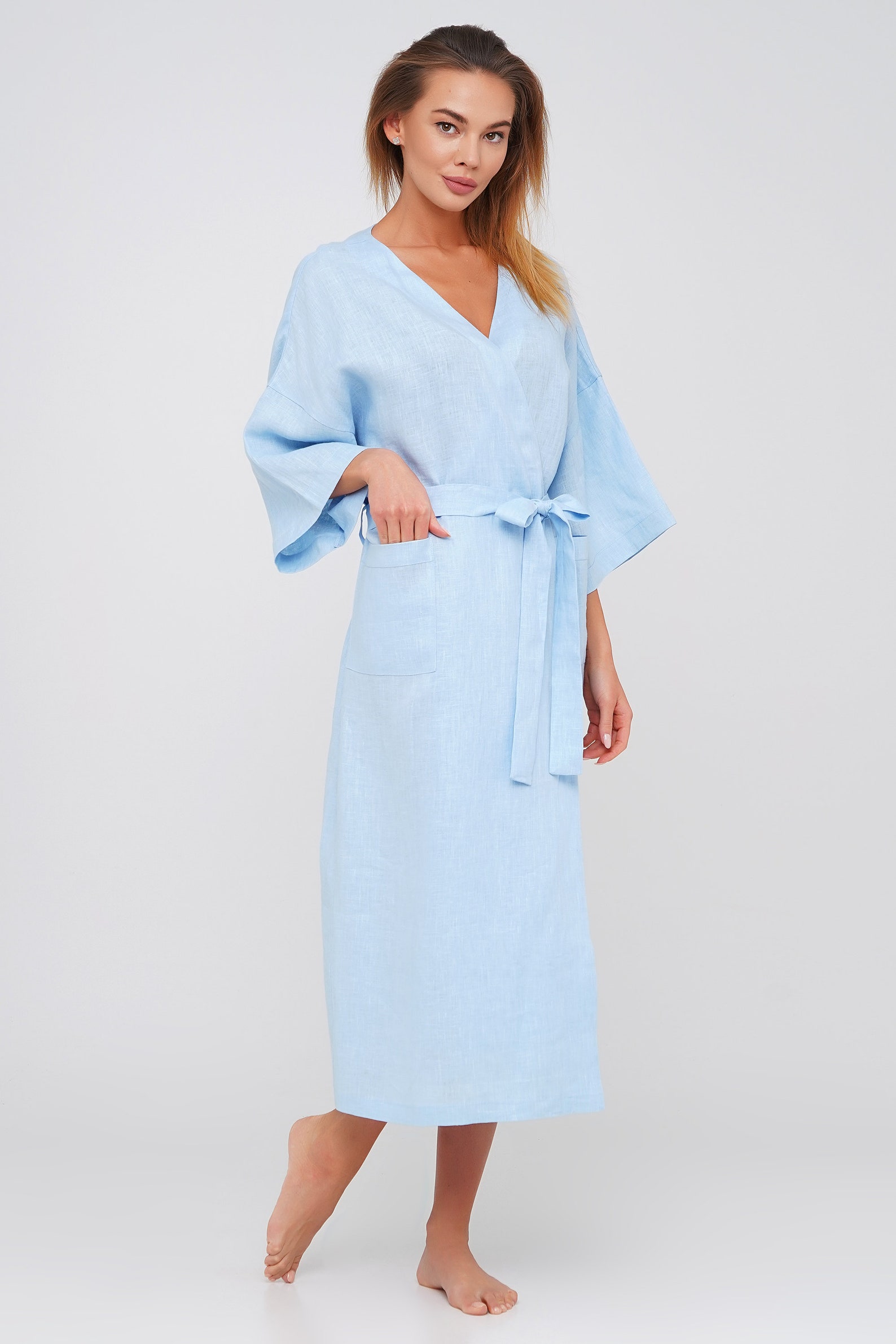fleece maternity robe