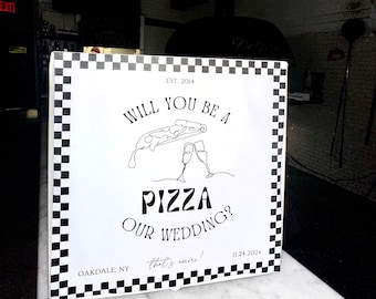BRIDESMAID PROPOSAL - Retro Pizza Box Digital Download - Customizable