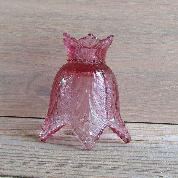 Fenton Pink Candle Holder Etsy