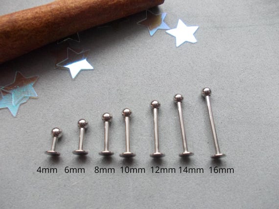 1 X Labret lip monroe 1.2mm Quality 316L Surgical Steel Bar Choose Bar Length 4mm 6mm 8mm 10mm 12mm 14mm 16mm Etsy