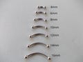 1 x Surgical Steel Curved Barbell: Eyebrow, Tragus, Helix Piercing (1.2mm)