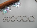 1 X Horseshoe 1.2mm Ring Quality Thin 316L Surgical Steel  Ring, Choose Ring Size 6mm,8mm,,10mm,12mm,14mm,16mm