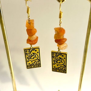 Boucles d'oreilles tarot, boucles d'oreilles en cristal