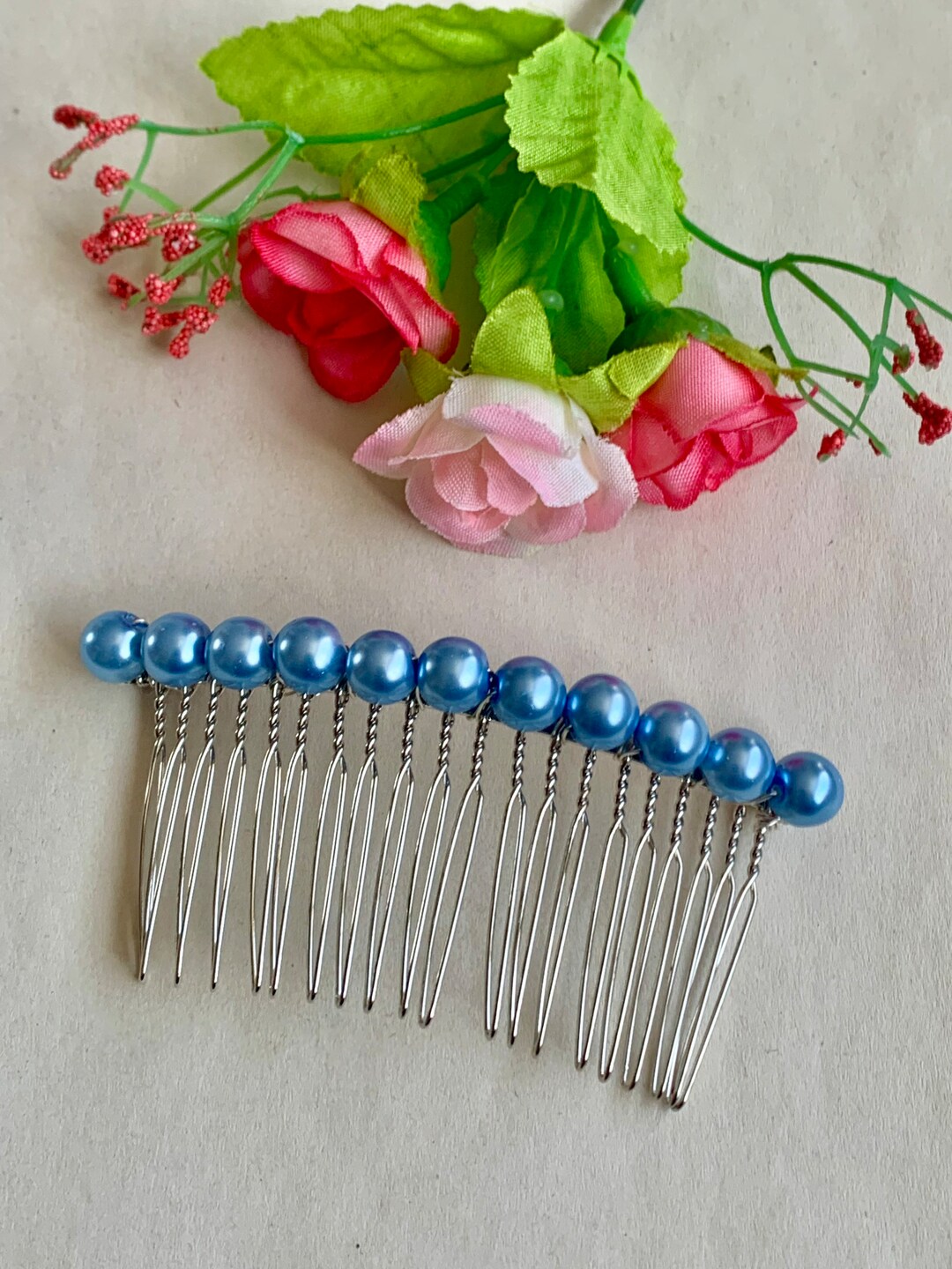 Simple Pearl Hair Comb Hair Comb Pearl Hair Accessory Etsy UK