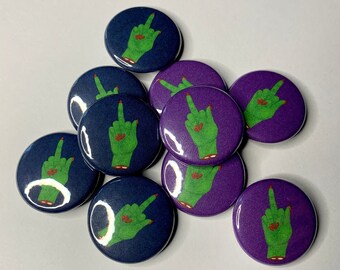 Zombie Middle Finger Button