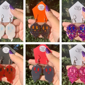 Resin Ghost Dangle Earrings