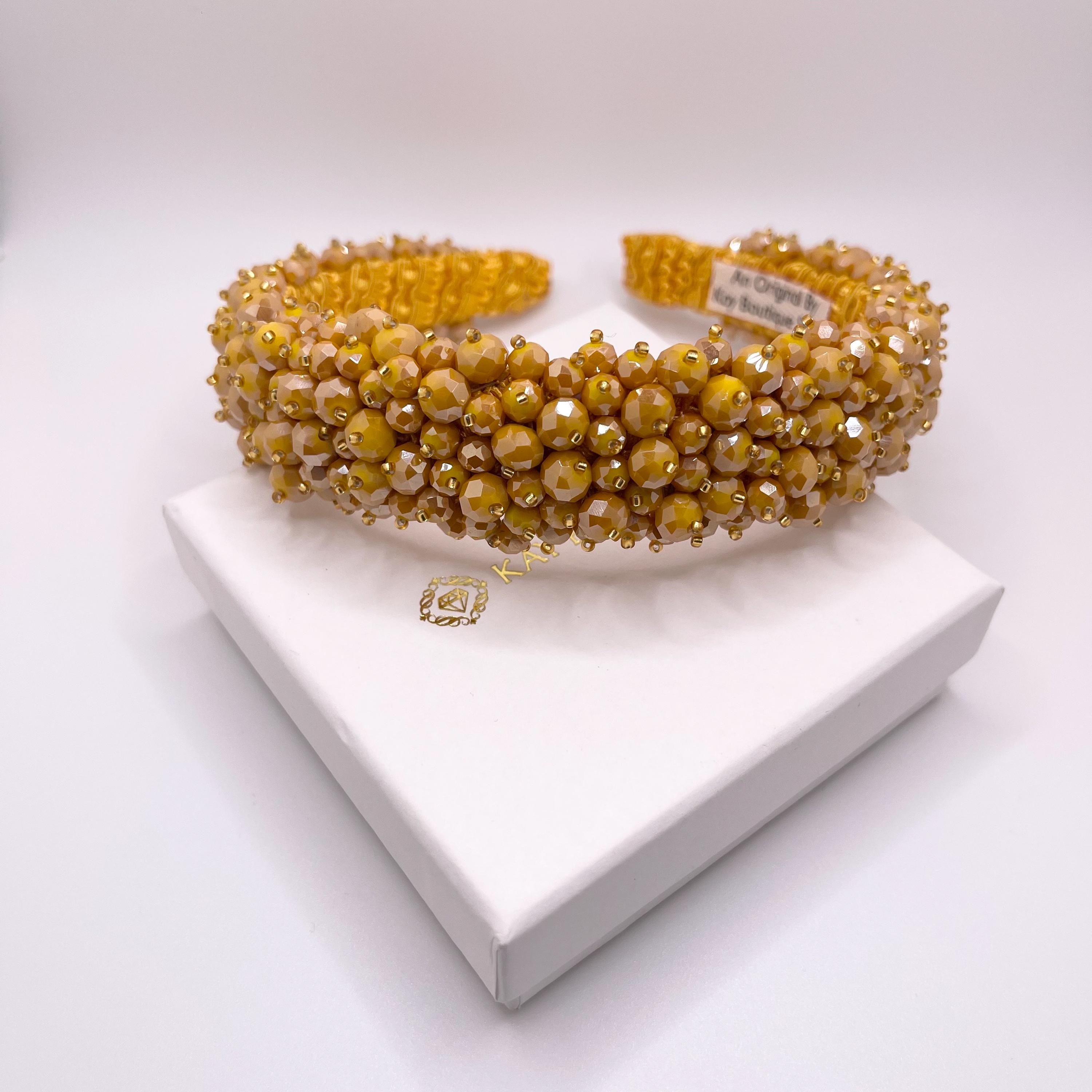 Jeweled Baroque Headband Gold New Twine and Love | Embellished Headband | Handcrafted  main image 2