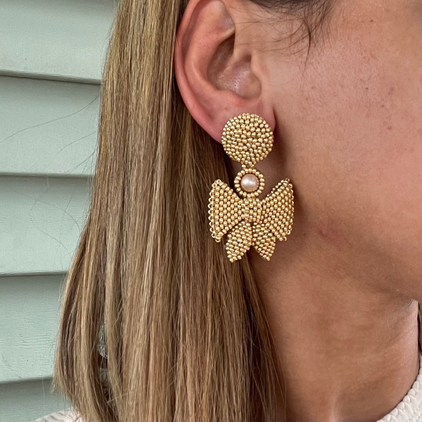 Anastasia Necklace Orecchini Betsey Johnson A Fiocco Di Neve Con Strass – Perfetti Per Il Natale! Orecchini Swarovski - Foto 3