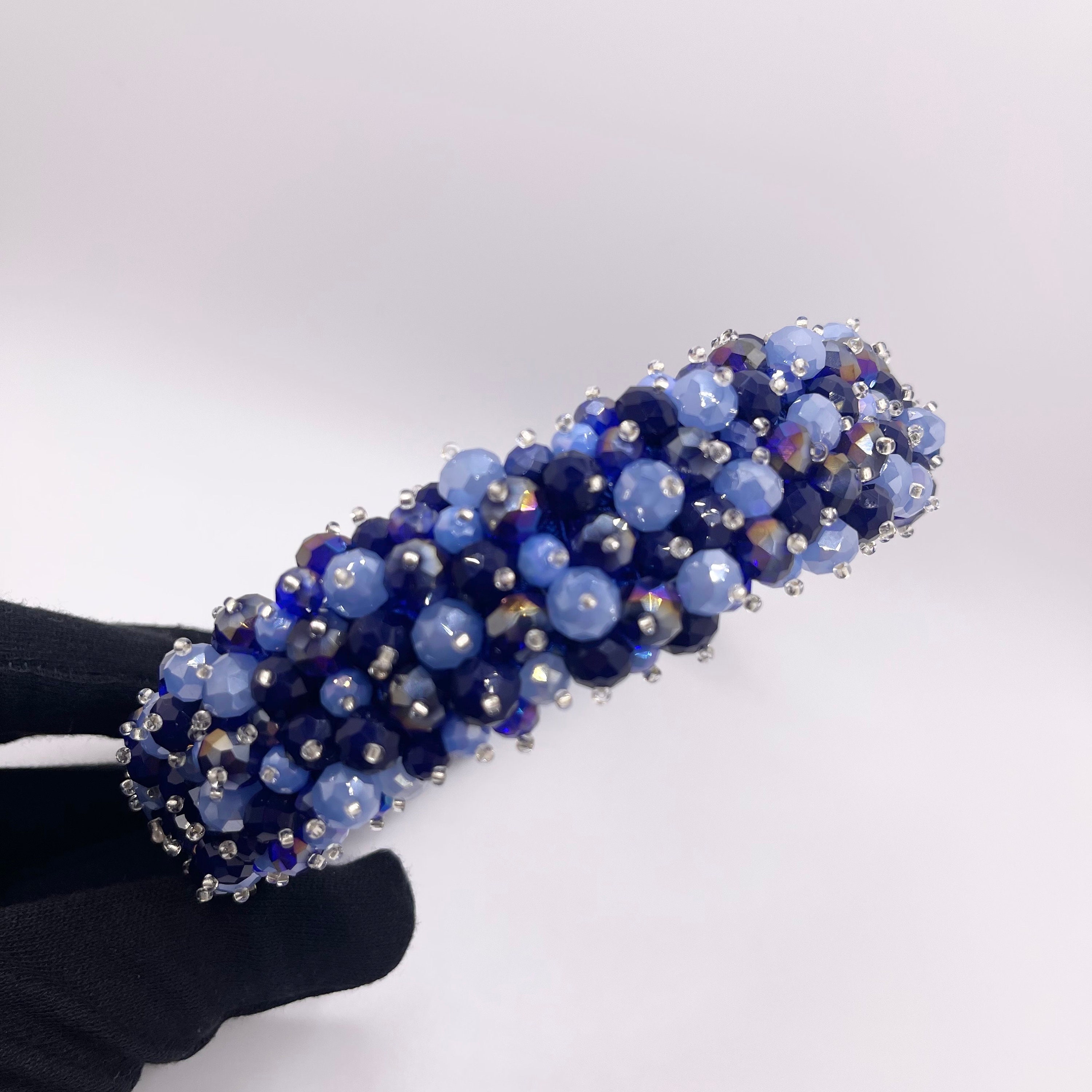 Headband with Blue Bow and Silver Crystal Logo main image 0