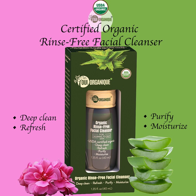 Organic Rinsefree Facial Cleanser, Castile Soap, Face Wash, Organic
