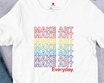 Make Art Everyday ROYGBIV Unisex T-Shirt