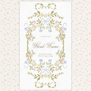 Vintage Pastell Blumen Aquarell Rahmen Clipart Handgemalte Botanische Grenze Hochzeitseinladungen Elegante Schreibwaren Babyparty Designs PNG