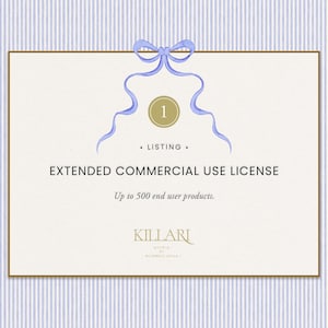Commercial Use License: Killari Studio Design, Up to 500 Products (Digital)