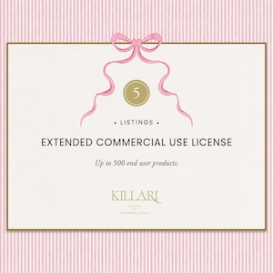 Commercial Use License: 5 Killari Studio Designs (Up to 500 Products)