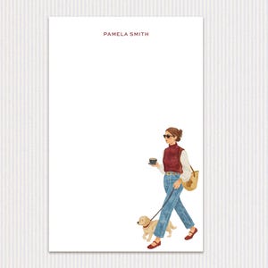 Personalized Dog Mom Notepad: Golden Retriever Stationery
