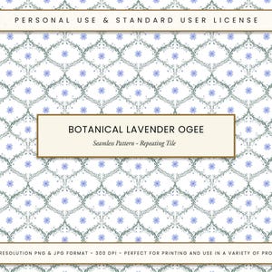 Motif sans couture botanique lavande doudou papier peint haute résolution sublimation de tissu artisanat bricolage cadeaux personnalisés élégance florale