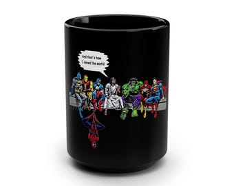 Und so hab ich die Welt gerettet Schwarze Tasse, 15oz