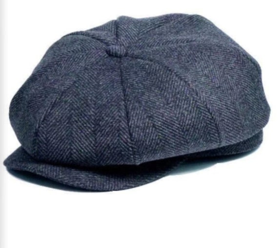 8 Panel Newsboy Cap for Men and Women, Flat Cap, Ivy Hat, Wool