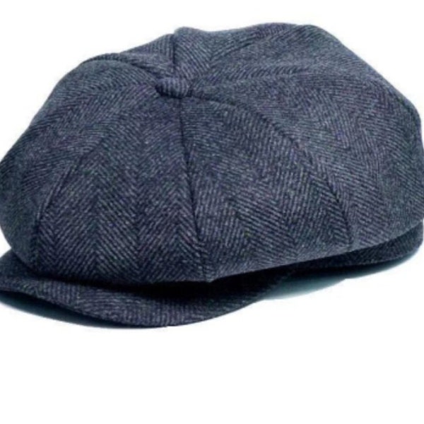 8 Panel Newsboy Cap pour hommes et femmes, flat cap, ivy hat, wool blend, Gatsby Hat, Women and Mens Caps, Herringbone Cap, Peaky Blinders Hat
