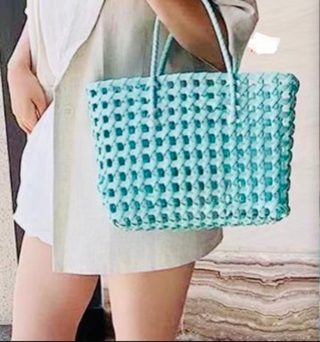  INOOMP Summer Rattan Bag Womens Tote Bags Beach Tote Woven  Beach Bag to Weave Handbag Plastic Woven Beach Bag Beach Tote Bag Travel  Tote Beach Travel Handbag : Sports & Outdoors