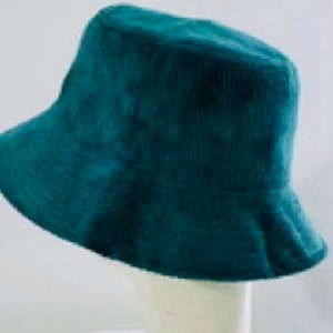 Corduroy Bucket Hat, Unisex Bucket Hat, Cool Green Cord Bucket Hat, Black Fall, Winter Outdoor Hats, Vintage Color Grey Fisherman Hat