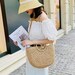 Small Straw Weave Handbag with Detachable Strap , Crossbody Bag,Tote Bag, Beach, Pool, Spring, Summer, Fall Tote 