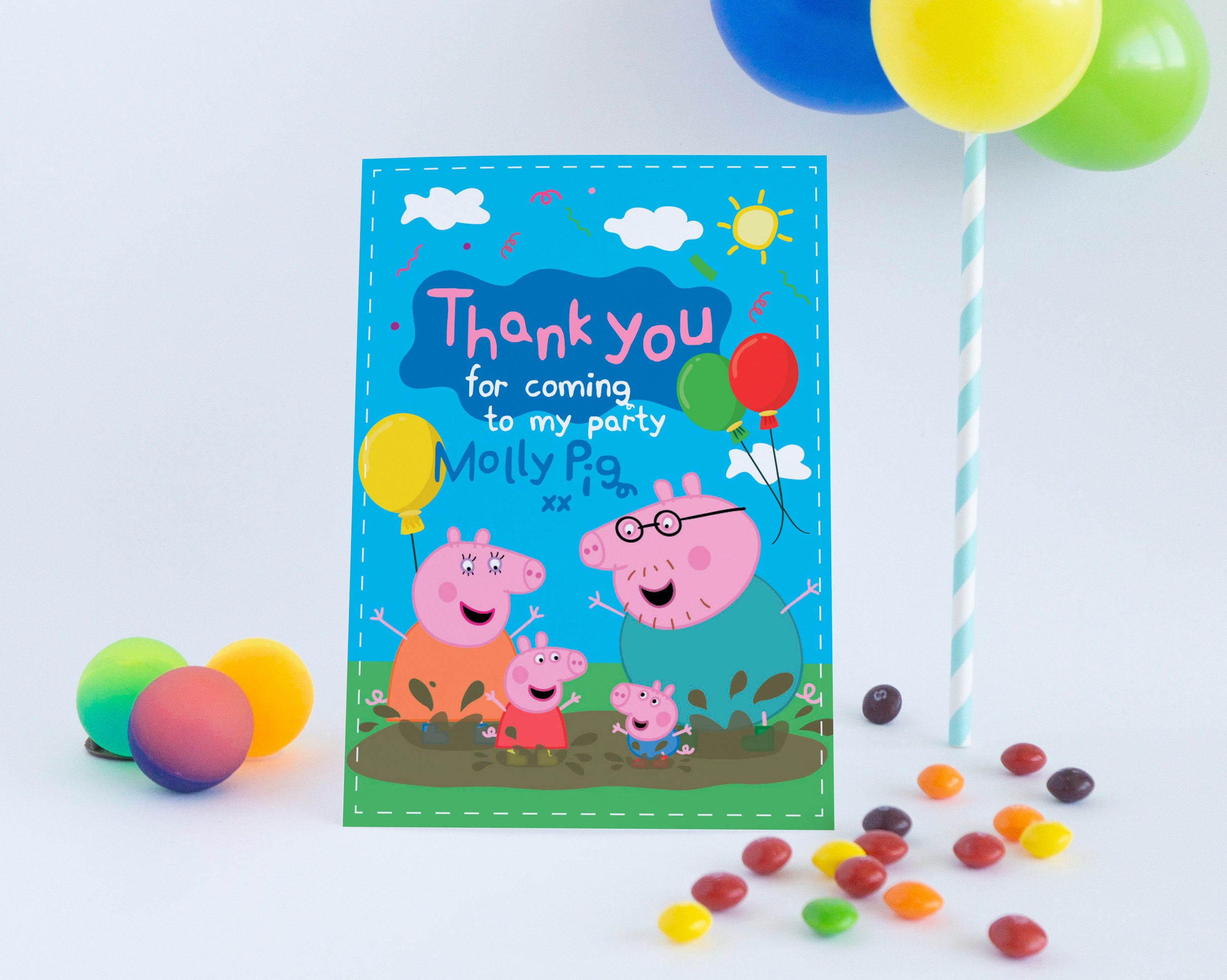 peppa-pig-thank-you-cards-peppa-pig-themed-cards-peppa-pig-etsy-canada