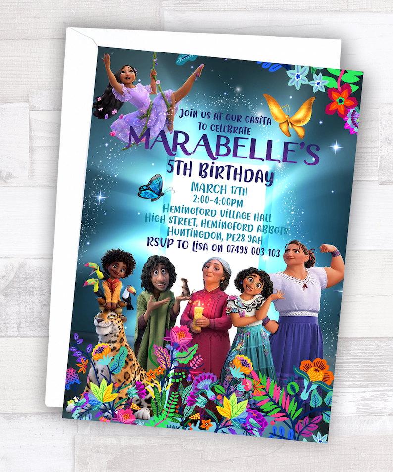 Disney Encanto Party Invitation Disney Encanto Birthday Etsy UK