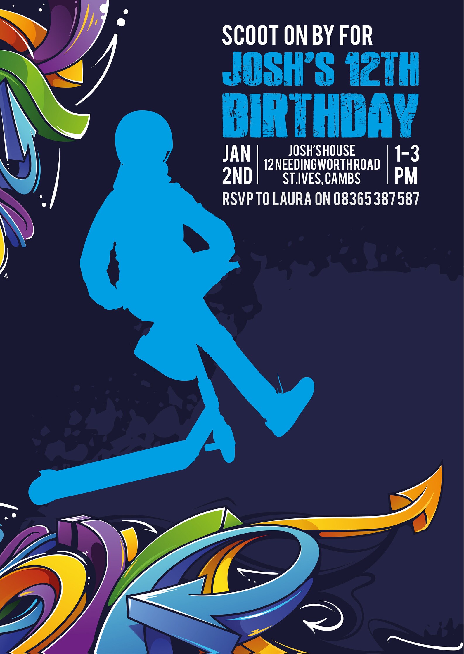 Scooter Party Invitation Scooter Bike Themed Party Invitations Teenage