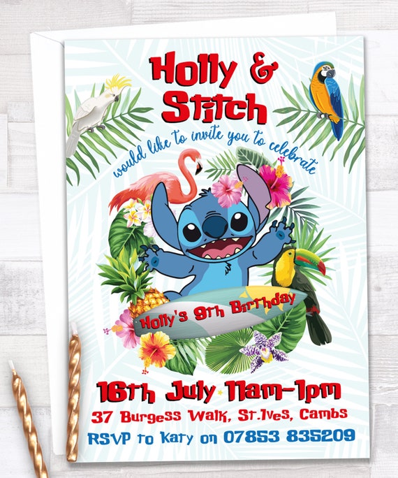 Lilo And Stitch Invitation - Instant Download