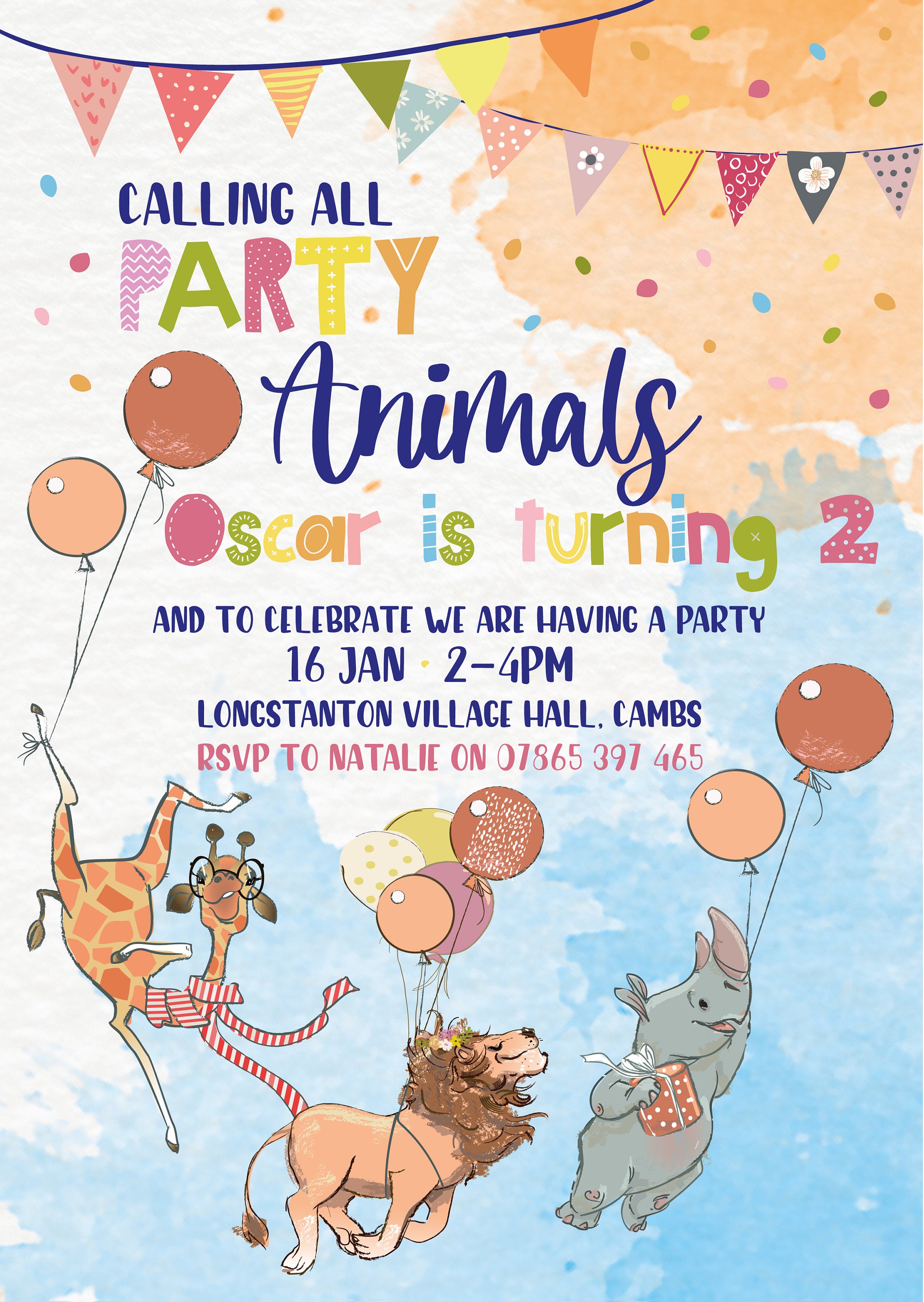 Party Animal Party Invitation Wild Animal Party Invitations Etsy UK