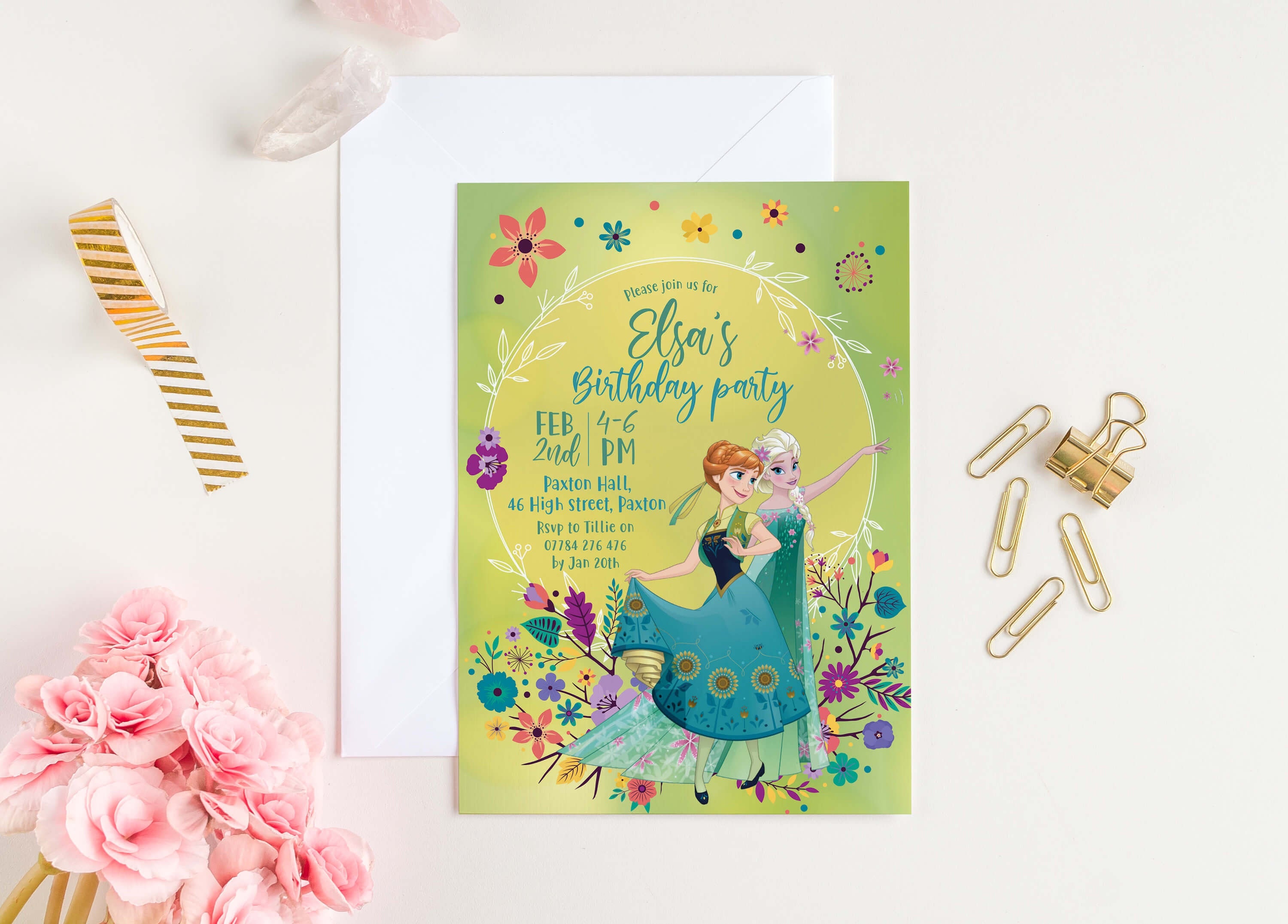 Disney Party Invitation - Disney Frozen Birthday Party Invitations - Disney Frozen Theme Party Invitations - DIGITAL DOWNLOAD