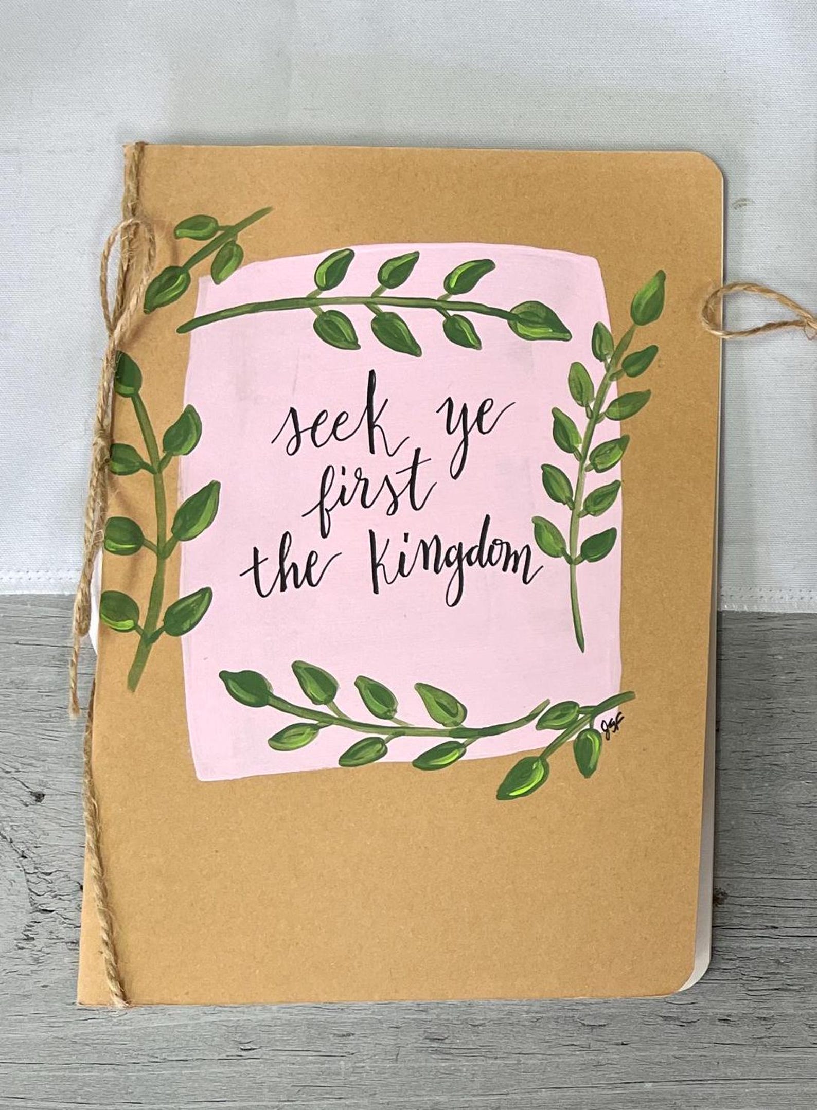 Hand Lettering Journal Hand Painted and Hand Lettered Journal - Etsy