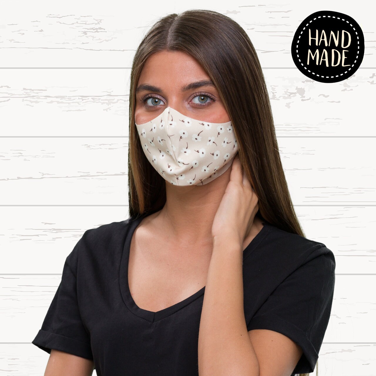 Set of 3 Womens Face Mask, Adult Floral Washable Mask, Reusable Cloth