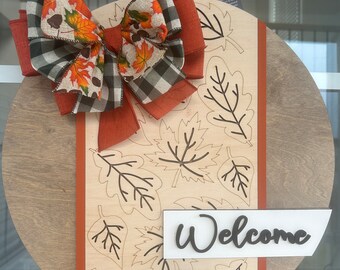 Fall Door Hanger | Laser Cut | Autumn Door Hanger | Hello Fall | Fall Welcome