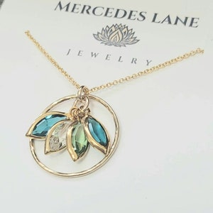 14K Gold Filled Personalized Family Birthstone Necklace