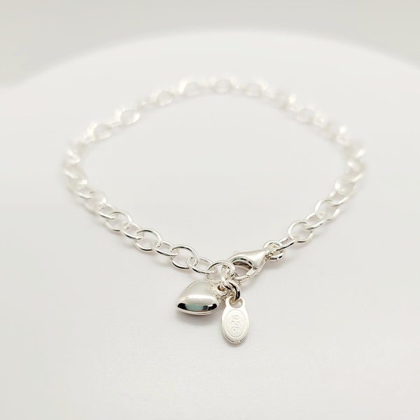 925 Sterling Silver  Charm Bracelet ~ Trendy Jewelry ~ 925 Sterling Silver Jewelry ~ Gift Boxed
