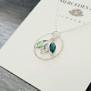 925 Sterling Silver Family Birthstone  Necklace ~ Mom Gift ~ Mothers Day Gift ~ Grandma Gift ~ Jewelry Canada ~ Gift Boxed