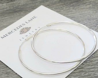 925 Sterling Silver 2 mm Hoop Earrings ~ Jewelry Canada ~ Gift Boxed