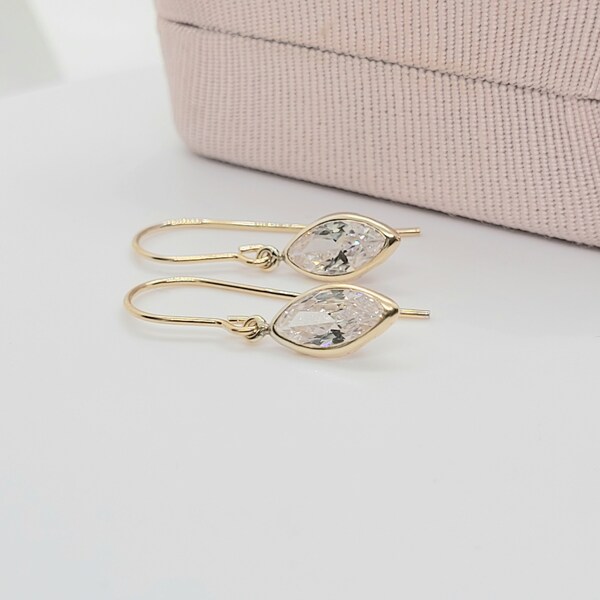 April Birthstone Earrings 14K Gold Filled~ Personalized Earrings ~ Jewelry Canada ~ Gift Boxed