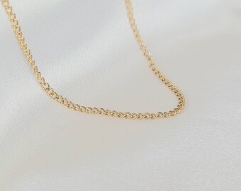 18in x 1mm Mia Diamonds 14k Solid Yellow Gold 1.0mm Box Necklace Chain 18in x 1mm Mia Diamonds 14k Solid Yellow Gold 1.0mm Box Necklace Chain