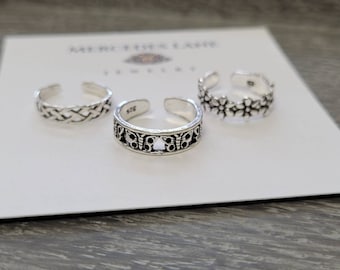 925 Sterling Silver Toe Rings ~ Jewelry Canada