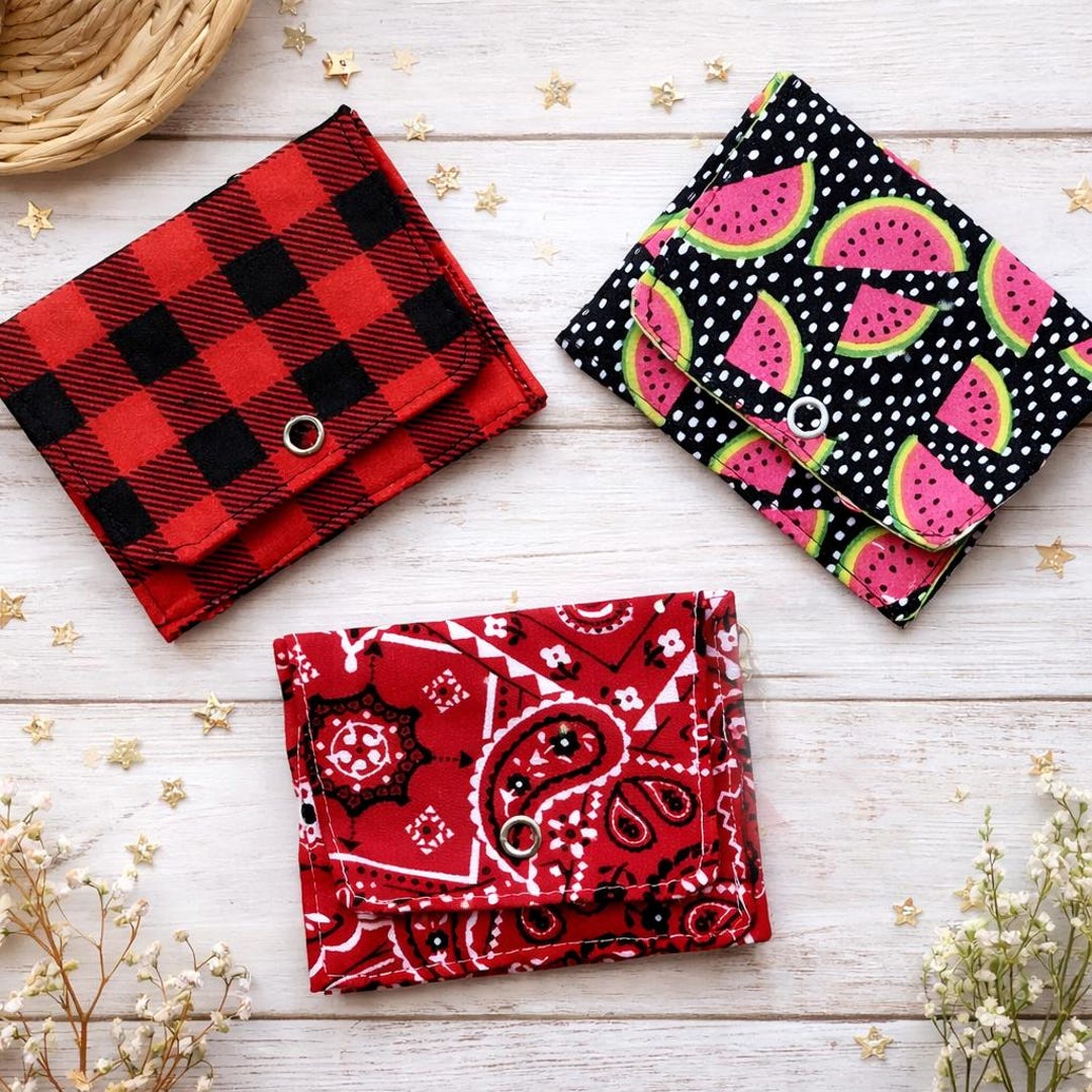 Handmade Fabric Wallet – Stylish, Compact & Unique! Multiple Designs - Etsy