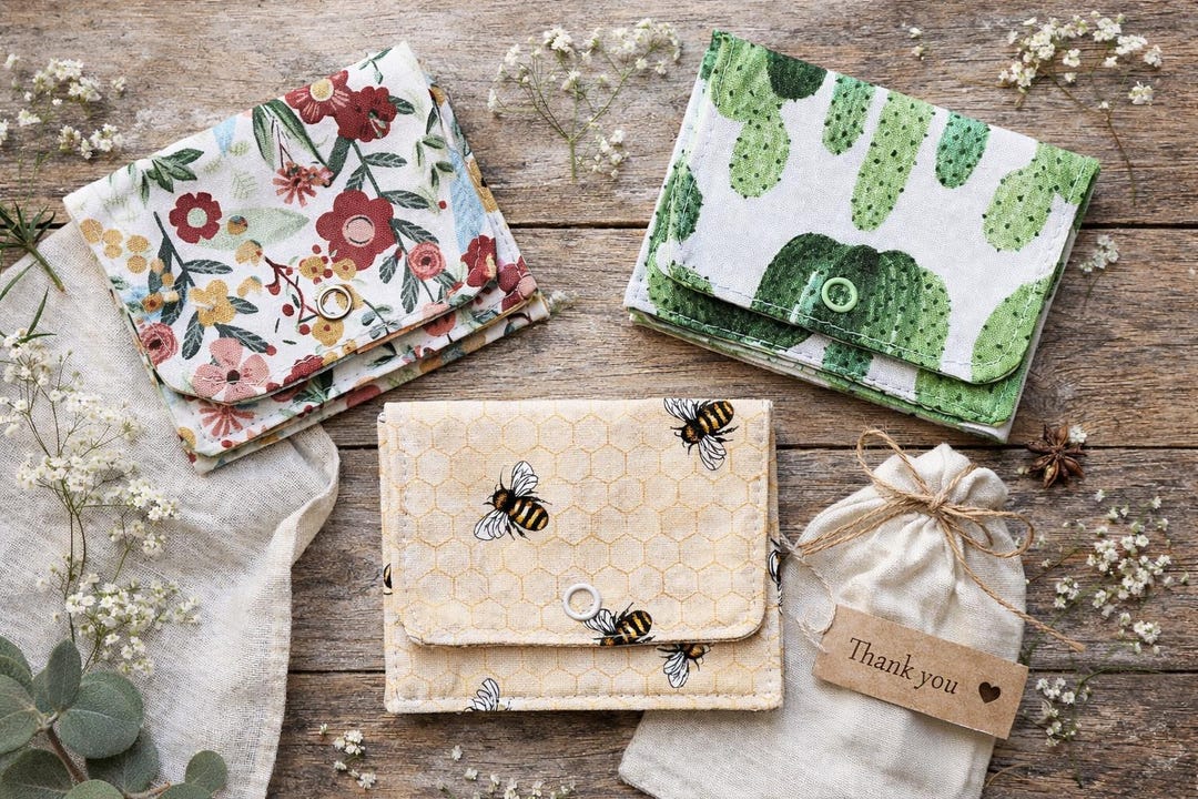 Handmade Fabric Wallet – Stylish, Compact & Unique! Multiple Floral ...