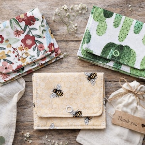 Handmade Fabric Wallet – Stylish, Compact & Unique! Multiple Floral Designs