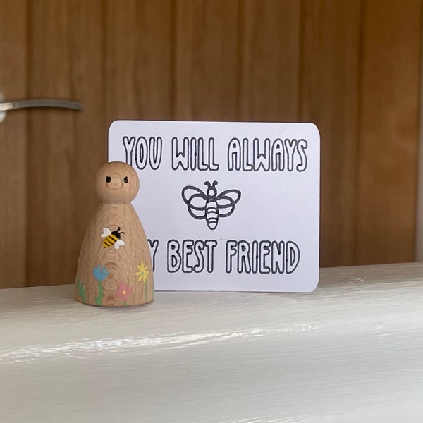 Friendship Gift For Best Friend Keepsake Letterbox Gift Token Of Love Present Pegdoll Mini Gift For Her Bee Gift Quote