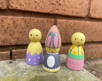 Easter Chicks , Easter Pegdolls, Easter Gifts, Easter Toys, Wooden Easter