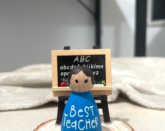 Teacher Gift/ Thankyou Teacher/ Teacher Pegdoll/ Personalised Pegdoll