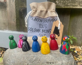 Colour Monster Pegdolls - Pegdolls - Emotions - Well being - Mindfullness - Childrens Emotions - PSHE - Colour Monster - Storytelling